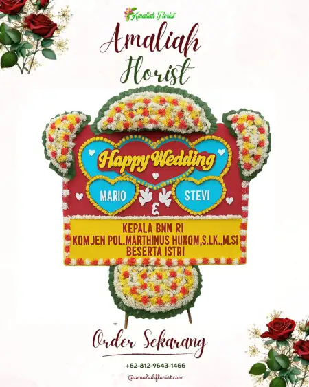 Papan Bunga Pernikahan Lingga Timur